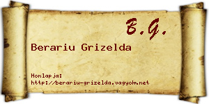 Berariu Grizelda névjegykártya